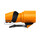 KOHLA Alpinist 100 % Mohair Steigfelle, 130 mm breit, Elastic K-Clip,  fiber seal technology, orange, Multifit 156 cm fr Schilnge 156-162 cm