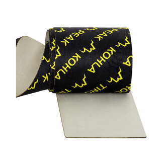 135 mm breit, 112 cm lang, Kohla Peak Steigfell Meter-/Rollenware Mohair-Mix, schwarz gelb  print
